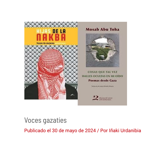 Iñaki-Urdanibia-Voces gazatíes-Mosab Abu Toha-Poemas desde Gaza